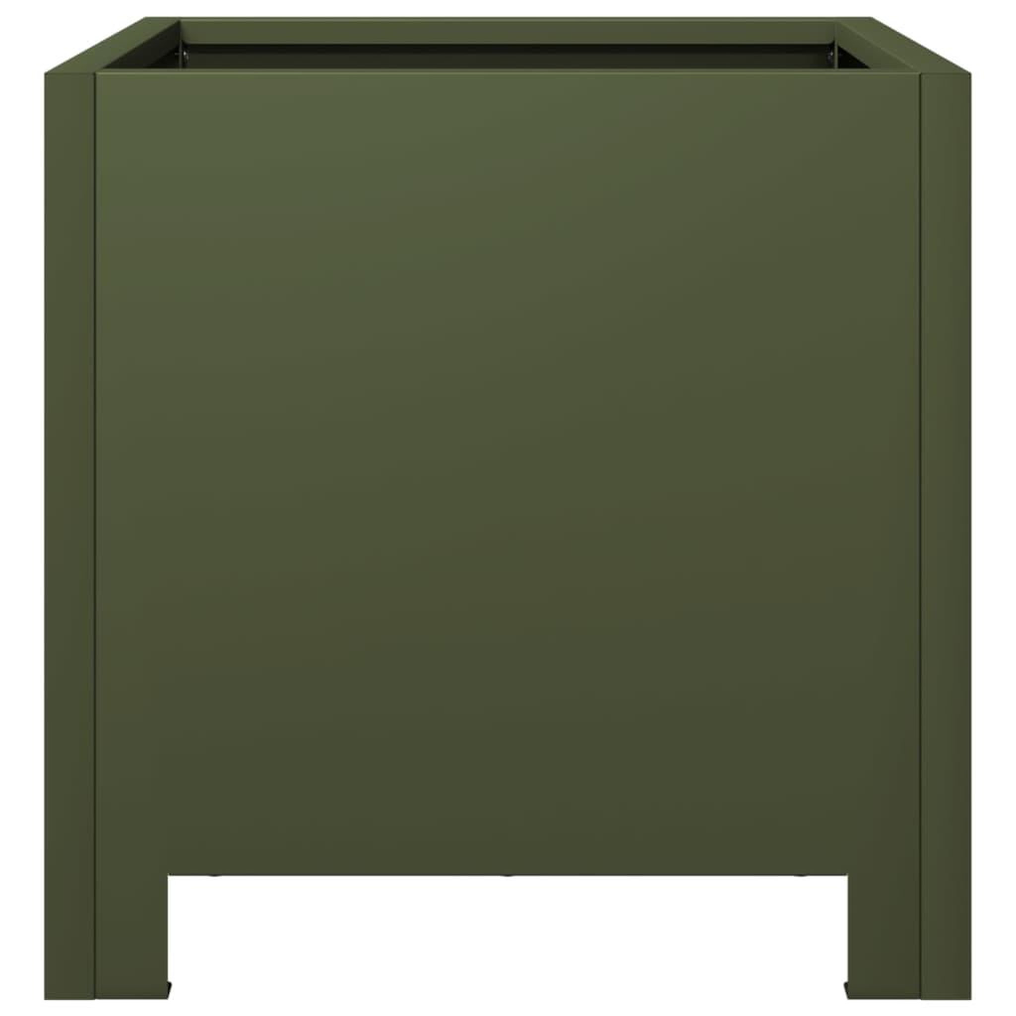 Voir la diapositive 5 : VIDAXL Jardiniere vert olive 30x30x30 cm acier