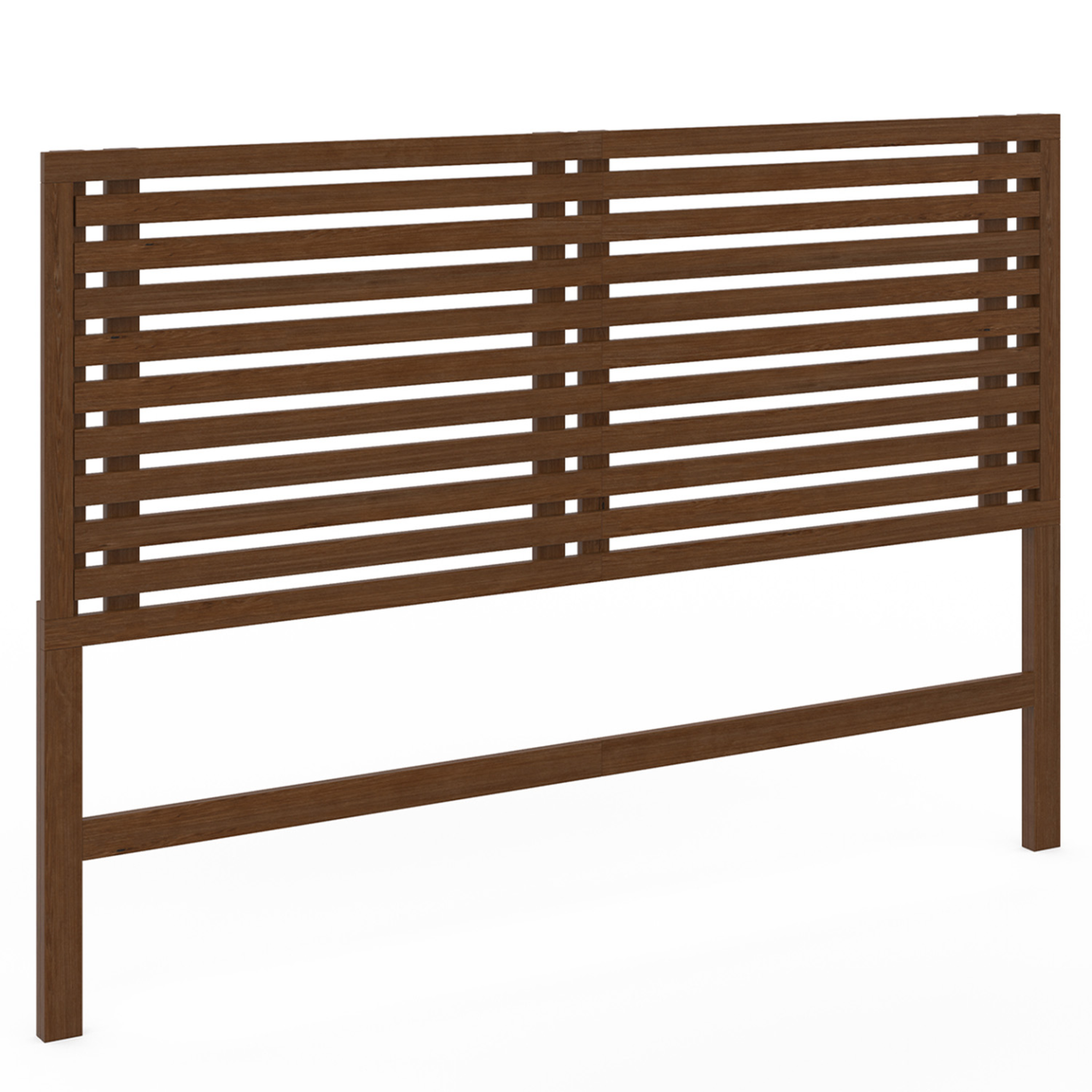 ID MARKET Tête de lit sur pied en lattes ava 160 cm façon bois vieilli