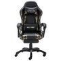 Voir la diapositive 2 : VIDAXL Fauteuil de jeux video repose-pied Noir/camouflage Similicuir