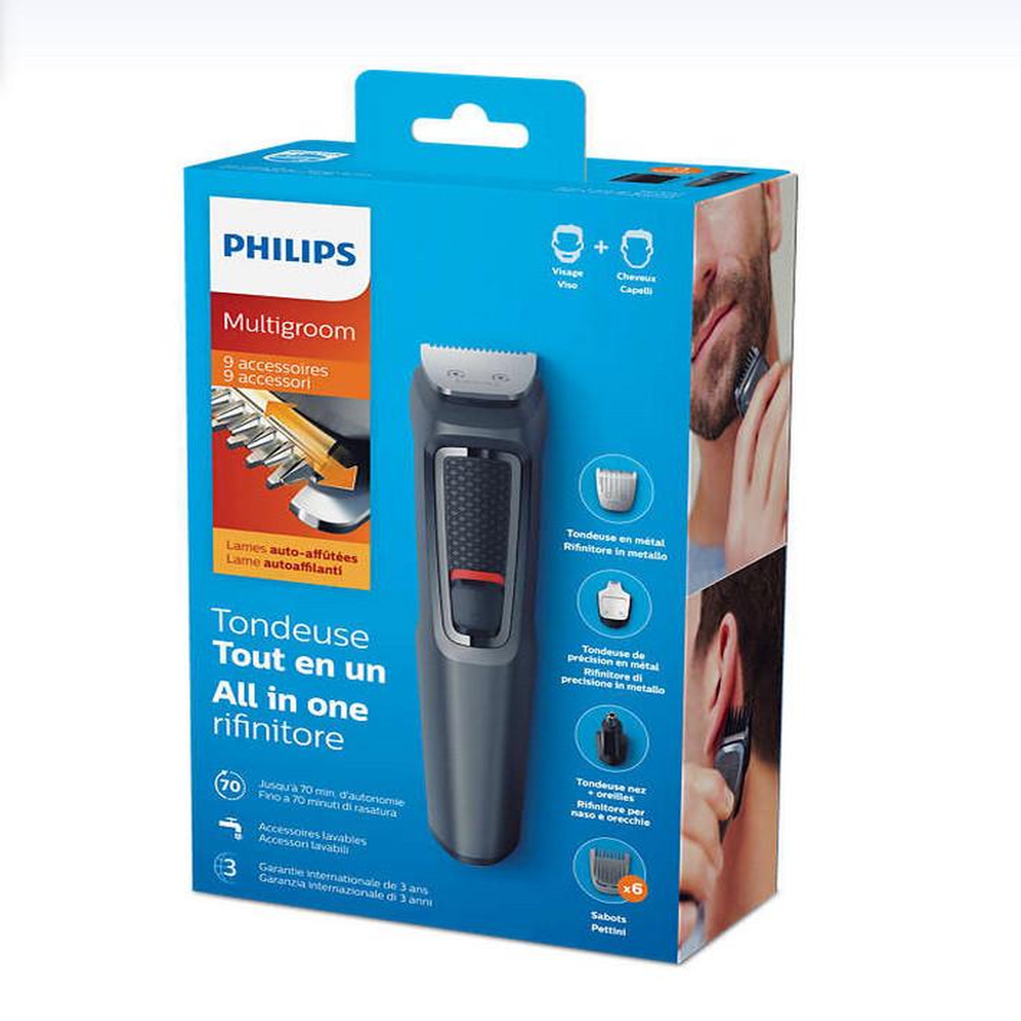 Voir la diapositive 3 : Philips Tondeuse multifonction rechargeable - mg3740/15