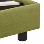 VIDAXL Cadre de lit Vert Tissu 140 x 200 cm
