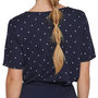Voir la diapositive 2 : Vila T-shirt Marine à pois Femme Vila Mooney