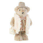 Paris Prix Statuette Déco Ours  Sac à Main  46cm Beige