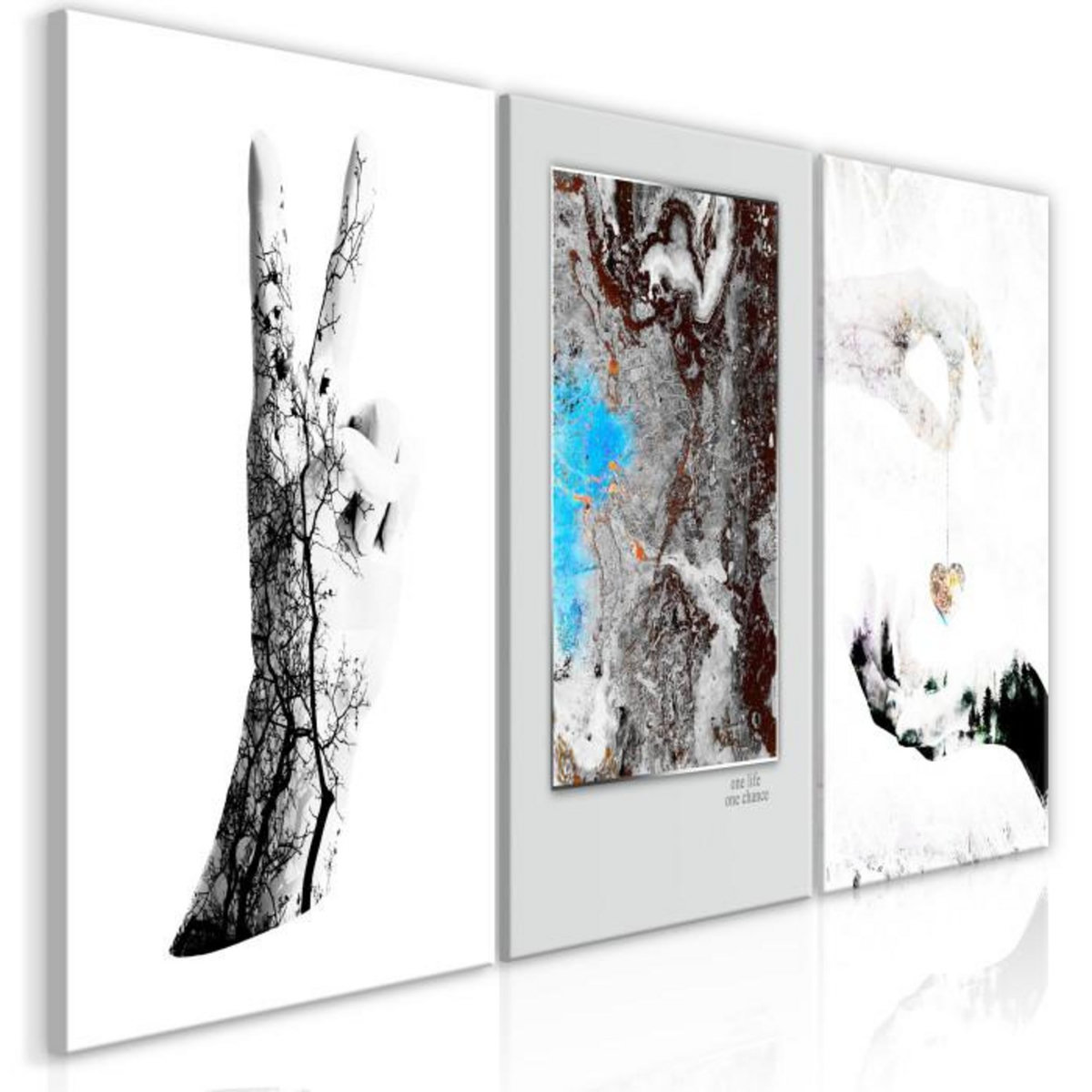 Paris Prix Tableau Imprimé  Gestures 3 Panneaux  60x120cm