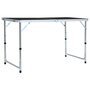 Voir la diapositive 1 : VIDAXL Table pliable de camping Gris Aluminium 120x60 cm