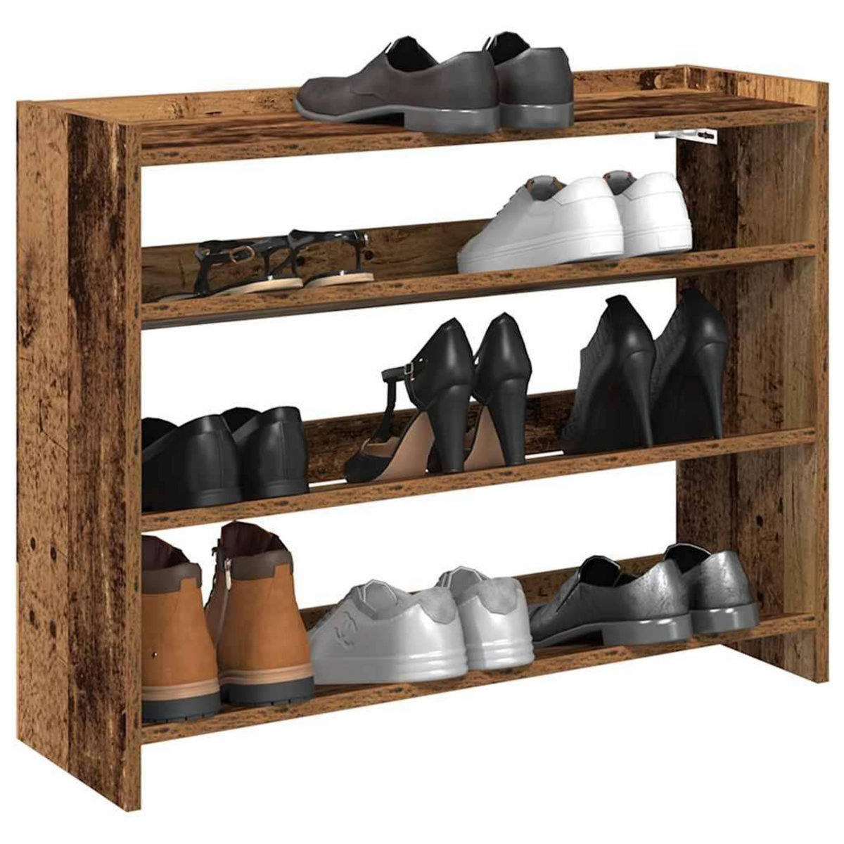 VIDAXL Etagere a chaussures vieux bois 80x25x62 cm bois d'ingenierie