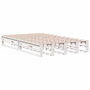 Voir la diapositive 5 : VIDAXL Lit bibliotheque sans matelas blanc 135x190 cm bois pin massif