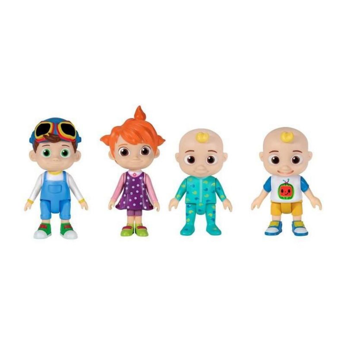 BANDAI Bandai - CoComelon - Pack 4 figurines - Figurines 7cm a collectionner - JJ (2 figurines), TomTom et YoYo - WT00035