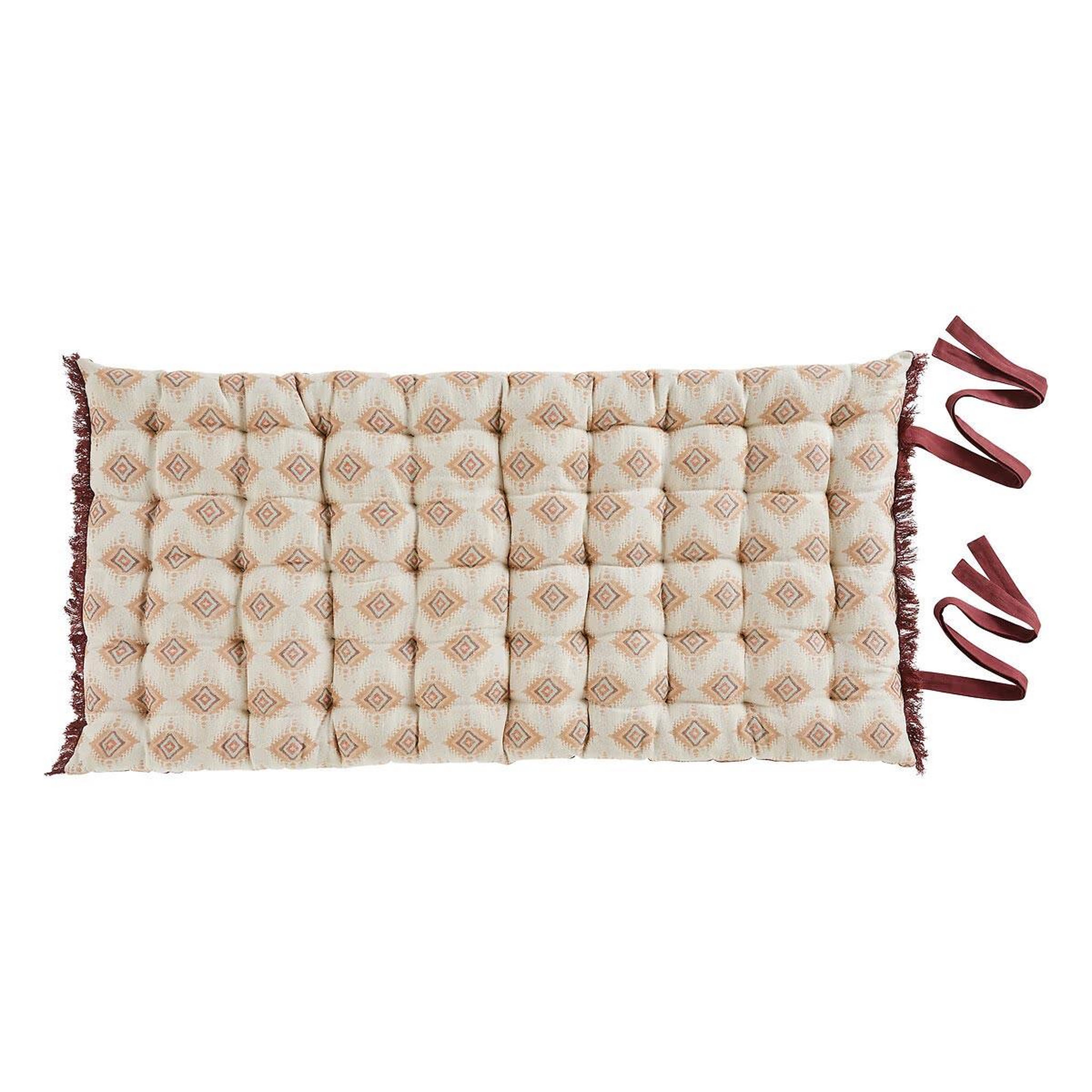 ATMOSPHERA Matelas de sol jacquard  ikat  60x120cm beige lin