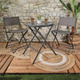 Voir la diapositive 5 : Paris Prix Table de Jardin Pliable  Elba  71cm Gris