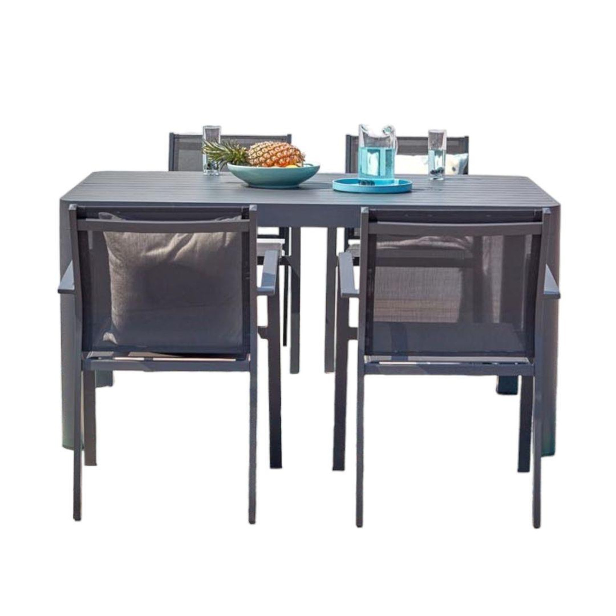 Voir la diapositive 1 : CONCEPT USINE Salon de jardin aluminum 8 places florencia