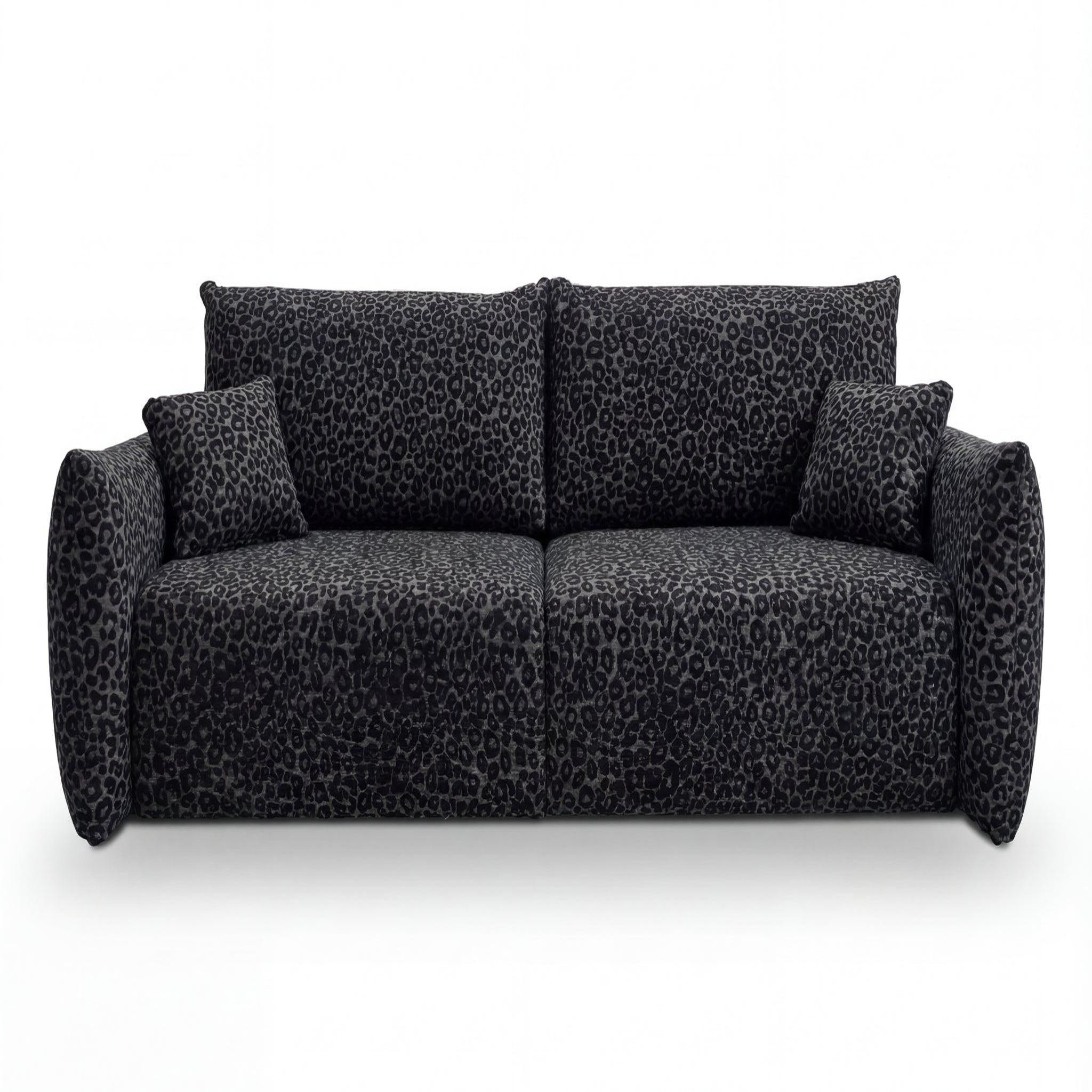Voir la diapositive 1 : CASANOVA PARIS Elio - canapé droit convertible tissu imprimé animalier 3 places