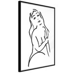 Paris Prix Affiche Murale Encadrée  Shape of a Woman. Coloris disponibles : Jaune, Noir