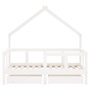 Voir la diapositive 5 : VIDAXL Cadre de lit enfant tiroirs blanc 70x140 cm bois de pin massif