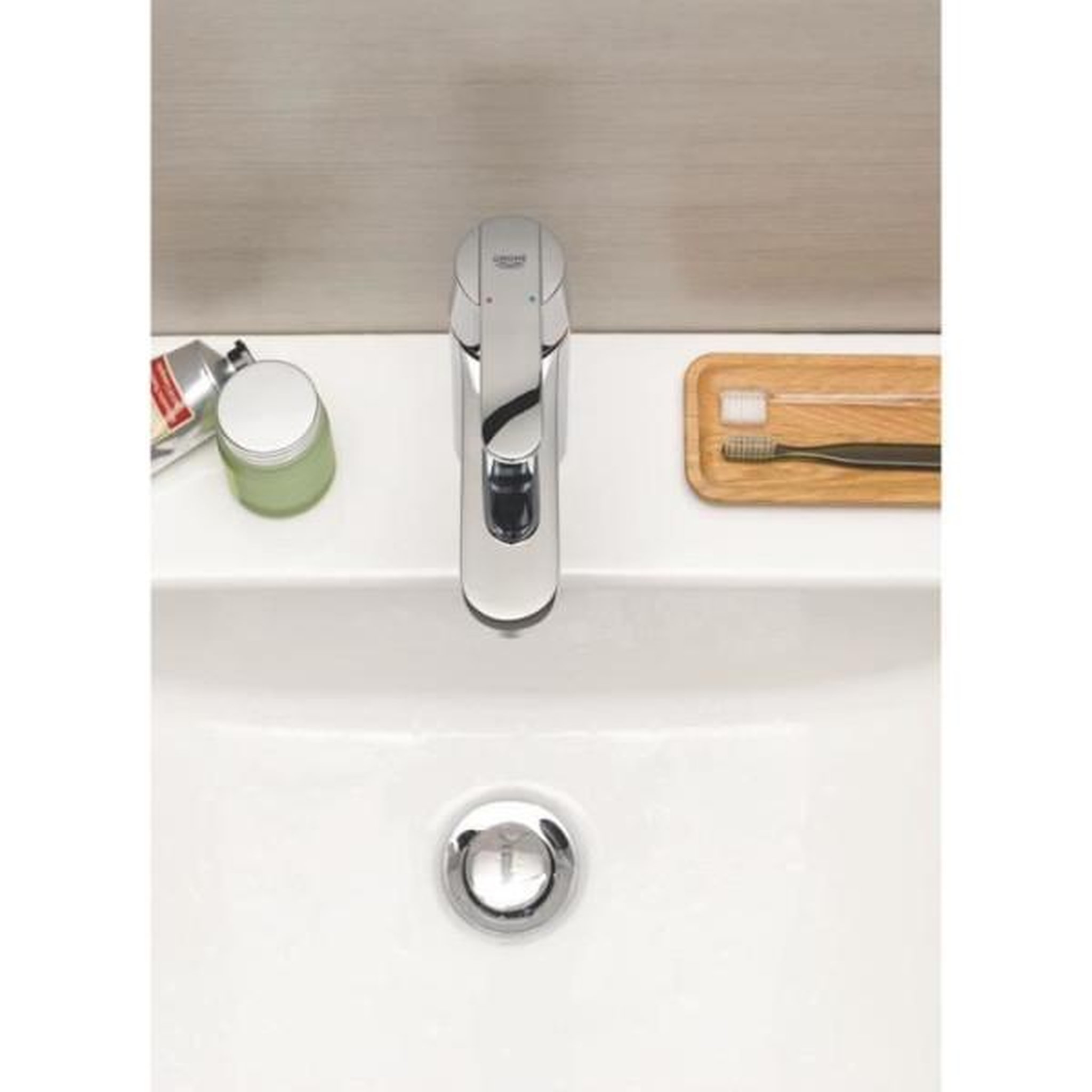 Voir la diapositive 2 : Grohe Grohe robinet de salle de bains lavabo get, tirette de vidage, bonde incluse, robinet mousseur économie d'eau, taille m, 234540