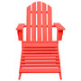 Voir la diapositive 2 : VIDAXL Chaise de jardin Adirondack avec pouf Bois de sapin Rouge