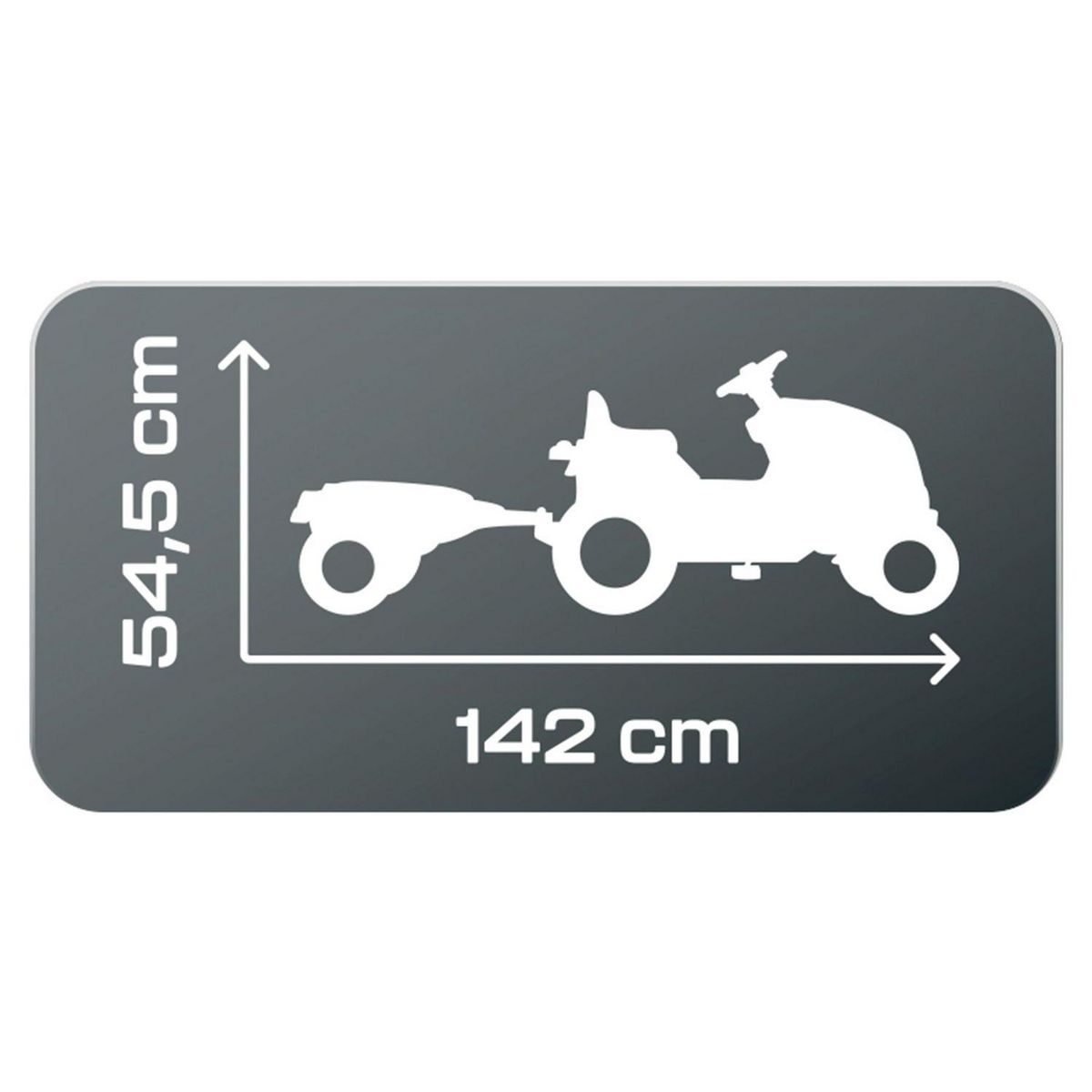 SMOBY Tracteur Farmer XL noir avec remorque