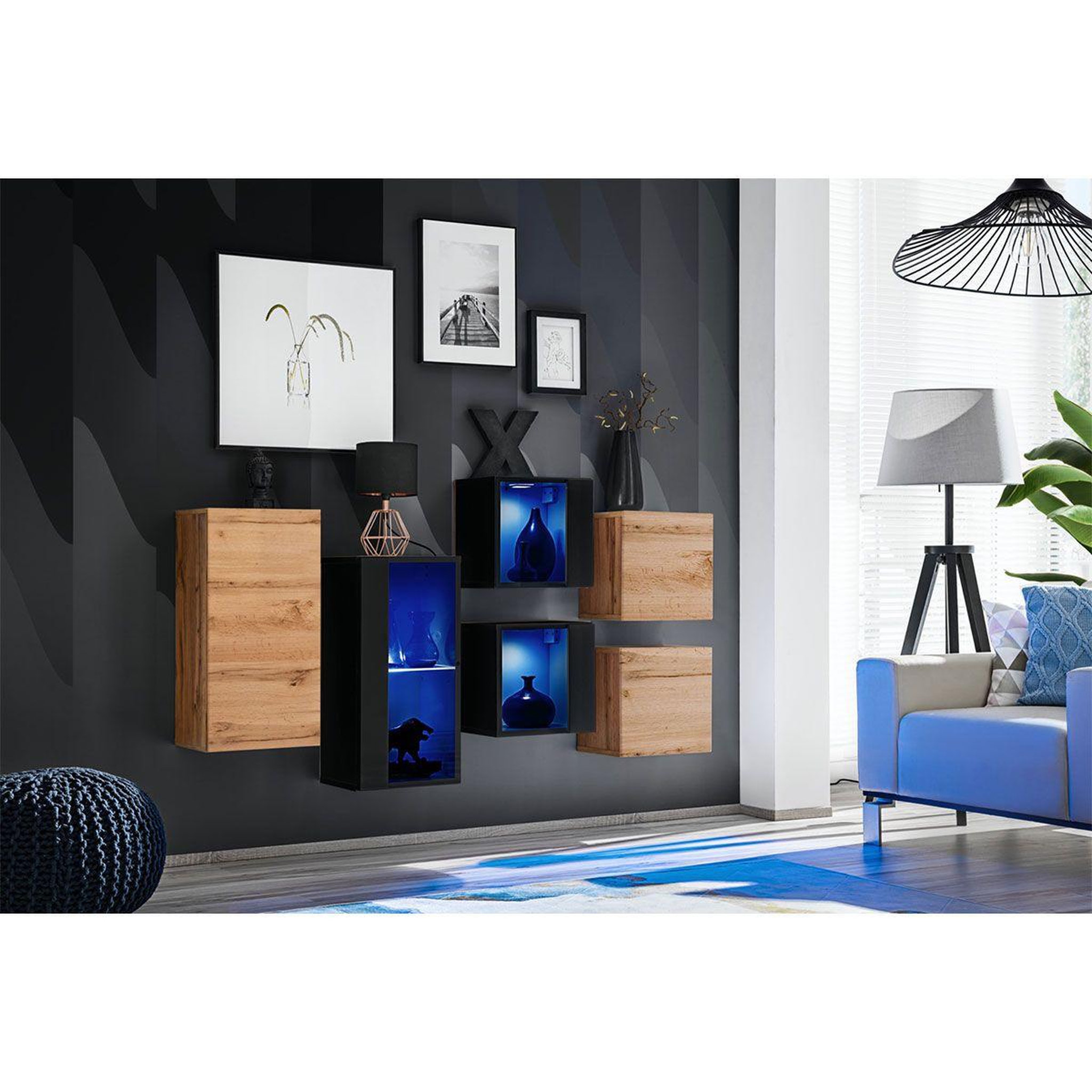 Voir la diapositive 2 : Paris Prix Meuble de rangement  switch sbiv  320cm naturel & noir