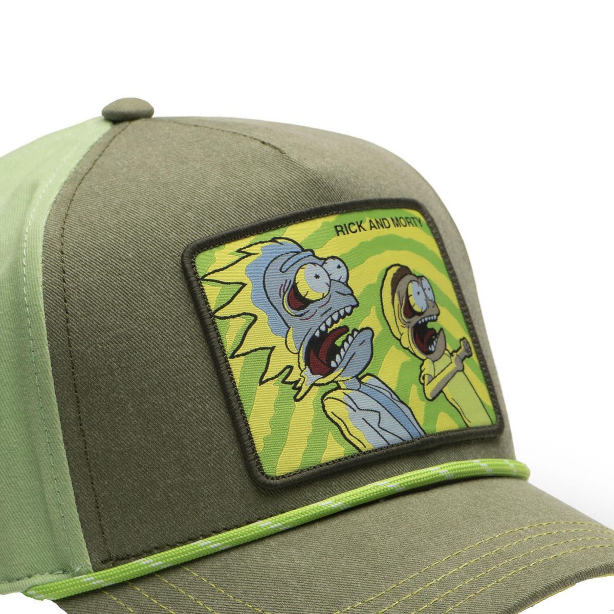 CAPSLAB Casquette trucker premium en sergé de coton Rick & Morty Cordelette