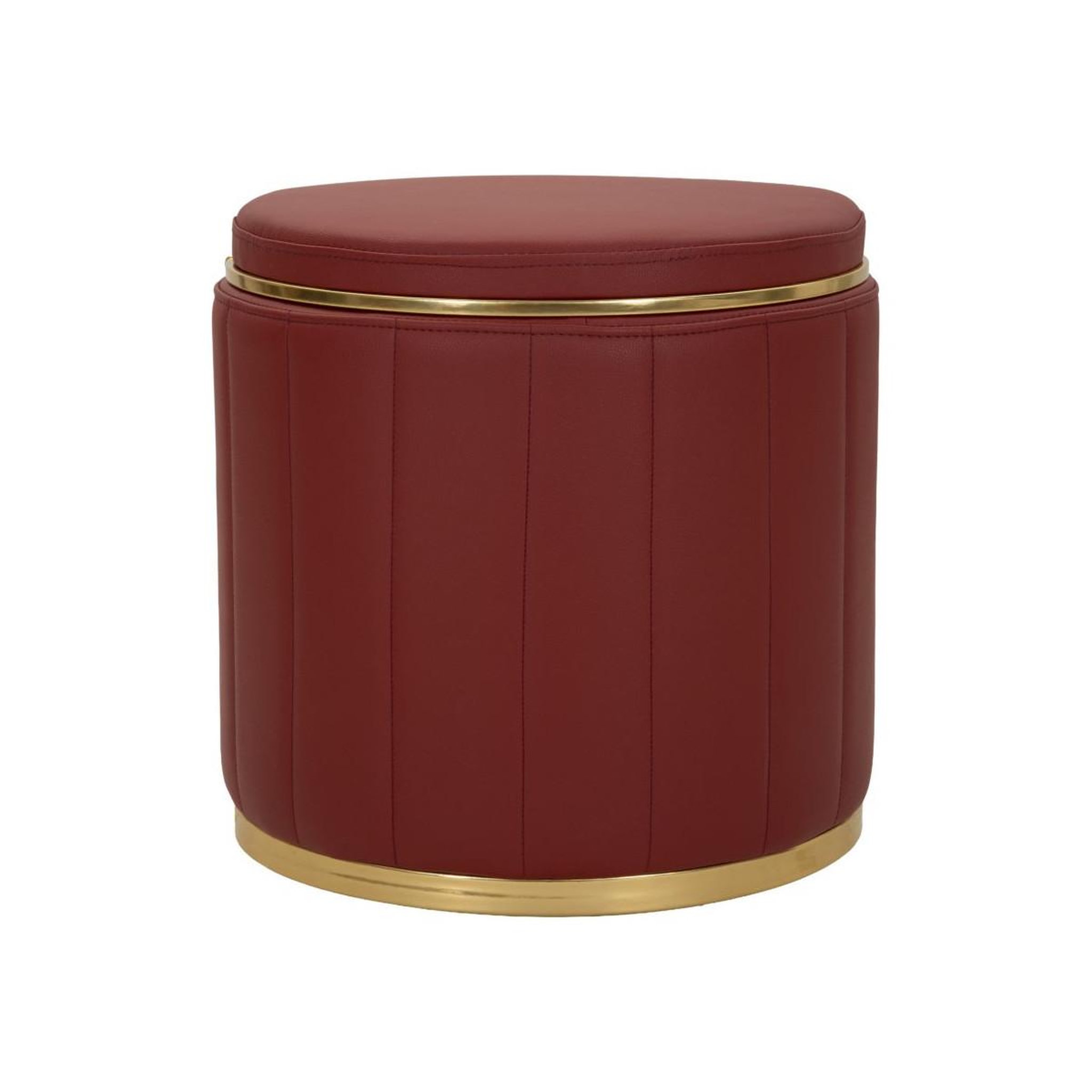 Paris Prix Pouf coffre design  london  46cm rouge