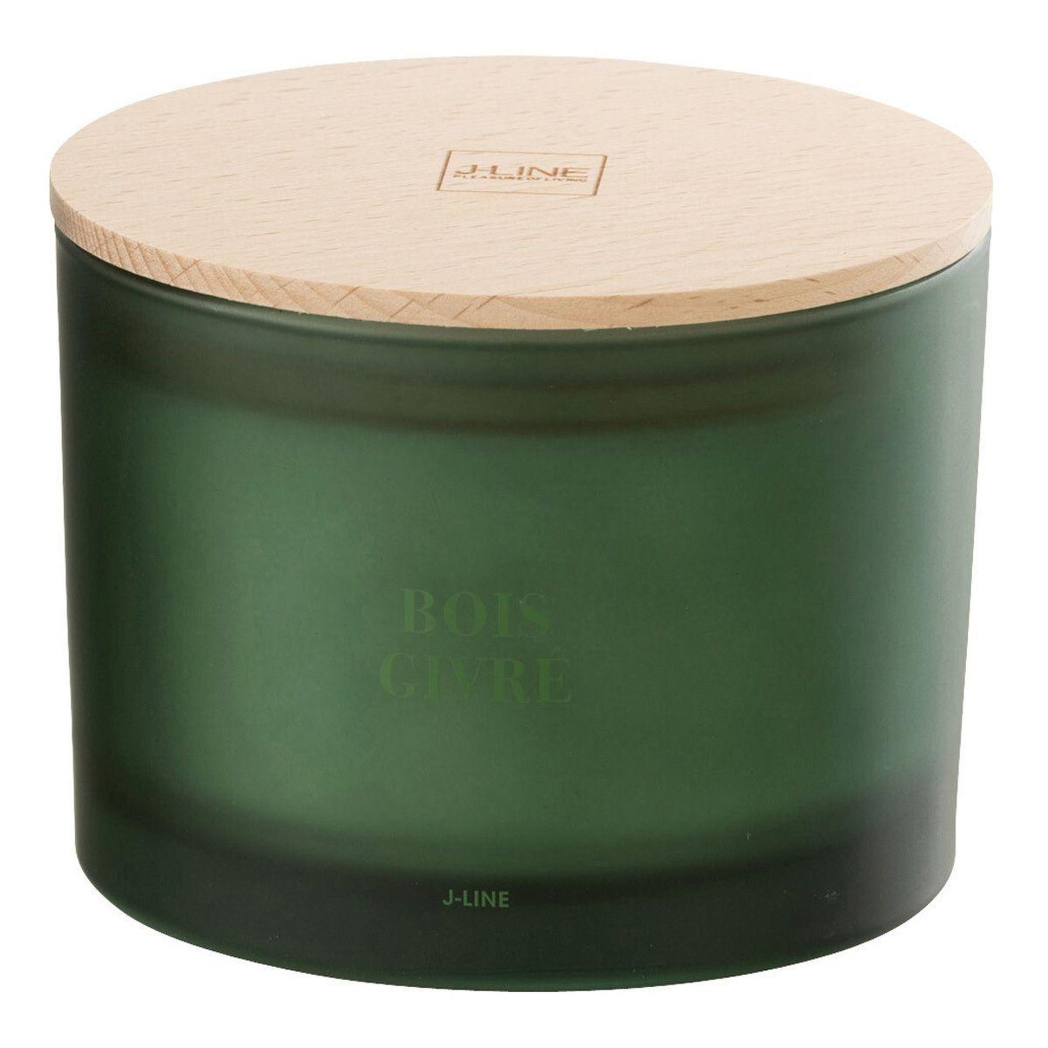 J-LINE Bougie parfumée  accords essentiels  10cm bois givré