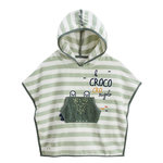 Petit Béguin Poncho de bain bébé Crocro rigolo. Coloris disponibles : Vert