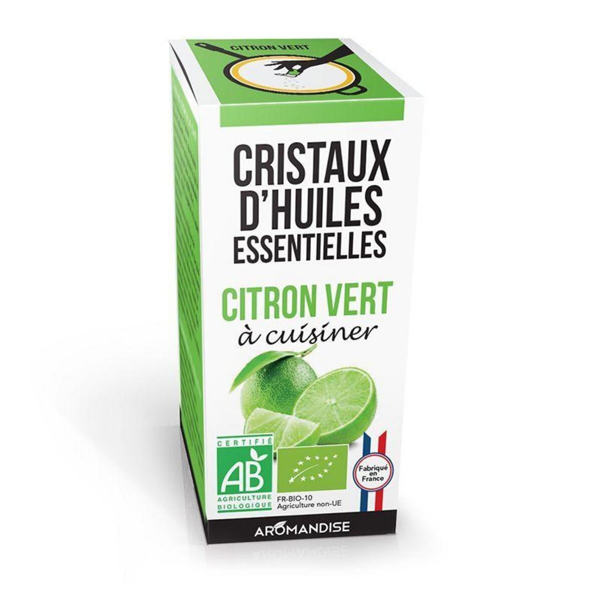 Aromandise Cristaux d'huiles essentielles - Citron vert 10 g