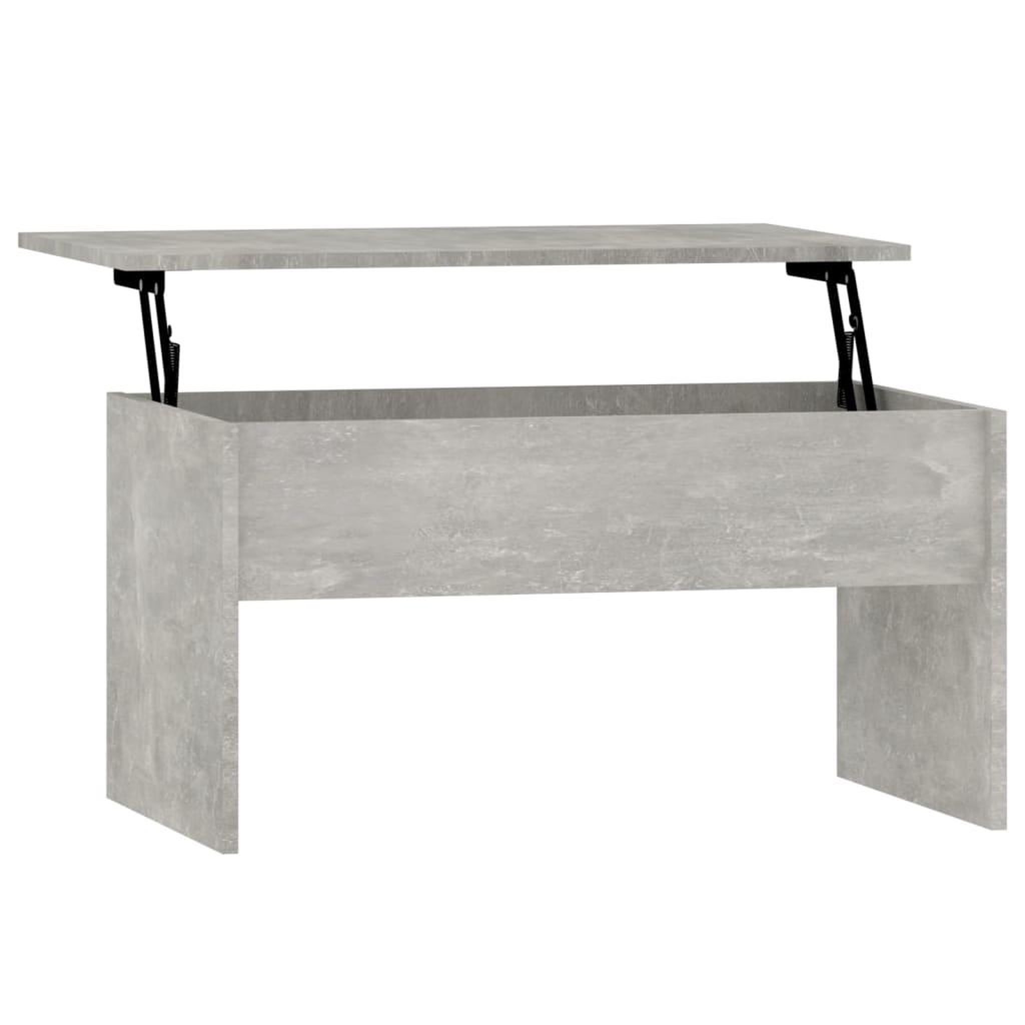 Voir la diapositive 2 : VIDAXL Table basse gris beton 80x50,5x41,5 cm bois d'ingenierie