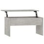 Voir la diapositive 2 : VIDAXL Table basse gris beton 80x50,5x41,5 cm bois d'ingenierie