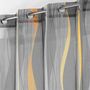 Voir la diapositive 2 : Paris Prix Rideau Voilage à Œillets  Ondulys  140x240cm Jaune & Anthracite