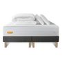 Voir la diapositive 2 : SEPTNUITS PACK Matelas + double sommiers gris  Memo Bio  Mousse à mémoire de forme 5 zones de confort Maxi épaisseur