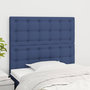 Voir la diapositive 1 : VIDAXL Tetes de lit 2 pcs Bleu 100x5x78/88 cm Tissu