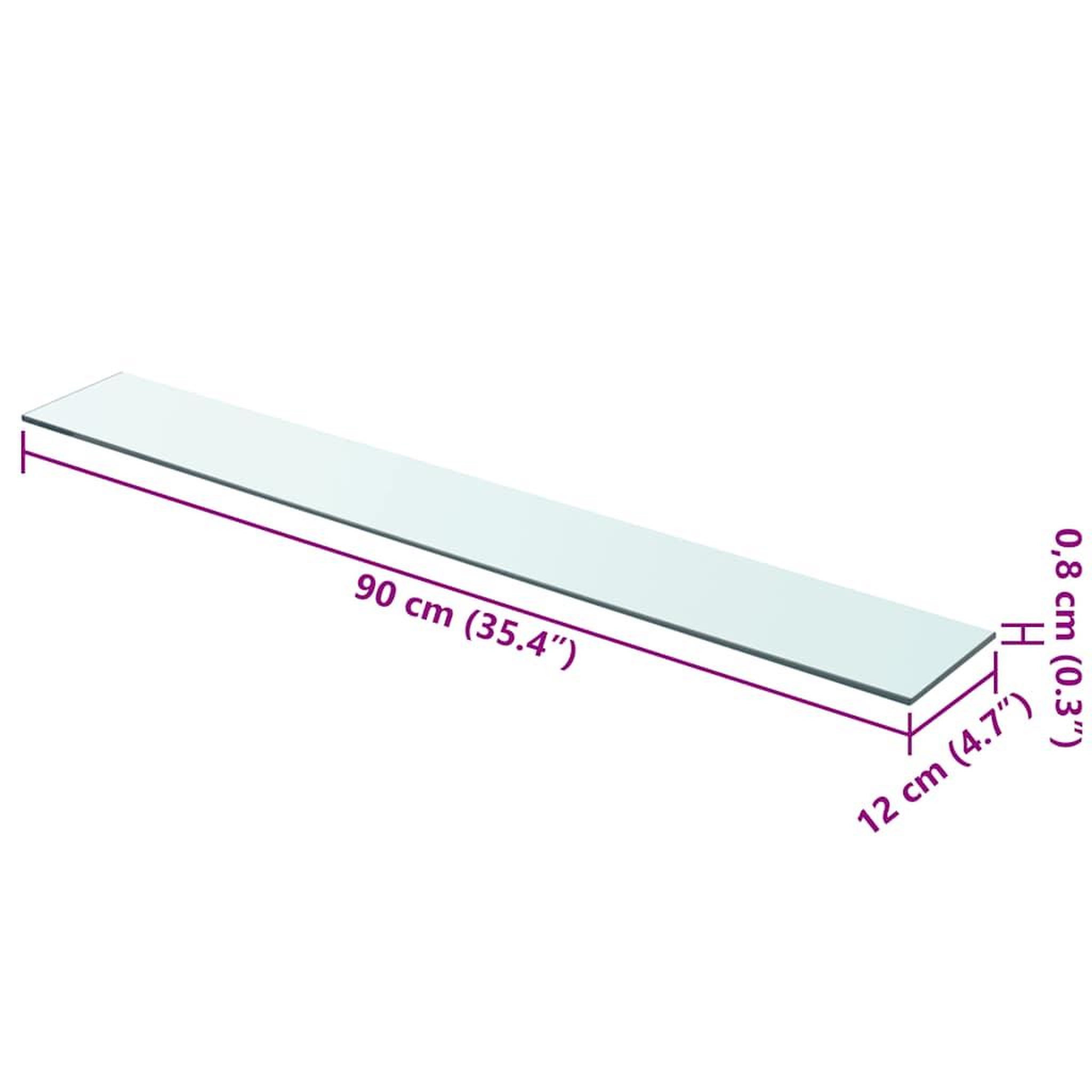 Voir la diapositive 4 : VIDAXL Panneaux d'etagere 2 pcs Verre Transparent 90 x 12 cm
