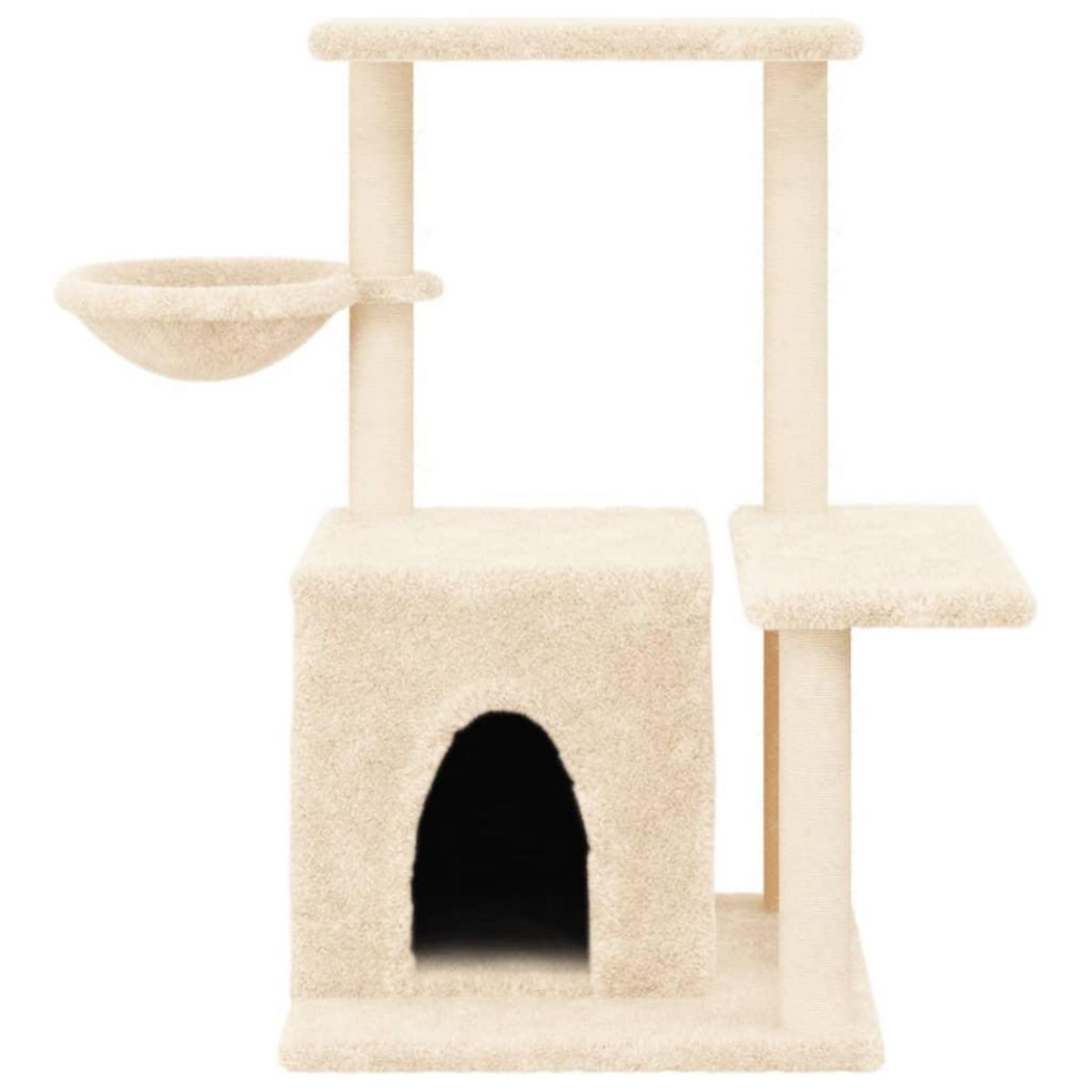 VIDAXL Arbre a chat avec griffoirs en sisal Creme 83 cm