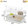 Voir la diapositive 2 : Ferplast Cage cochons d'inde 77*48*42 cm- Maisonnette, gamelle, ratelier et abreuvoir - FERPLAST