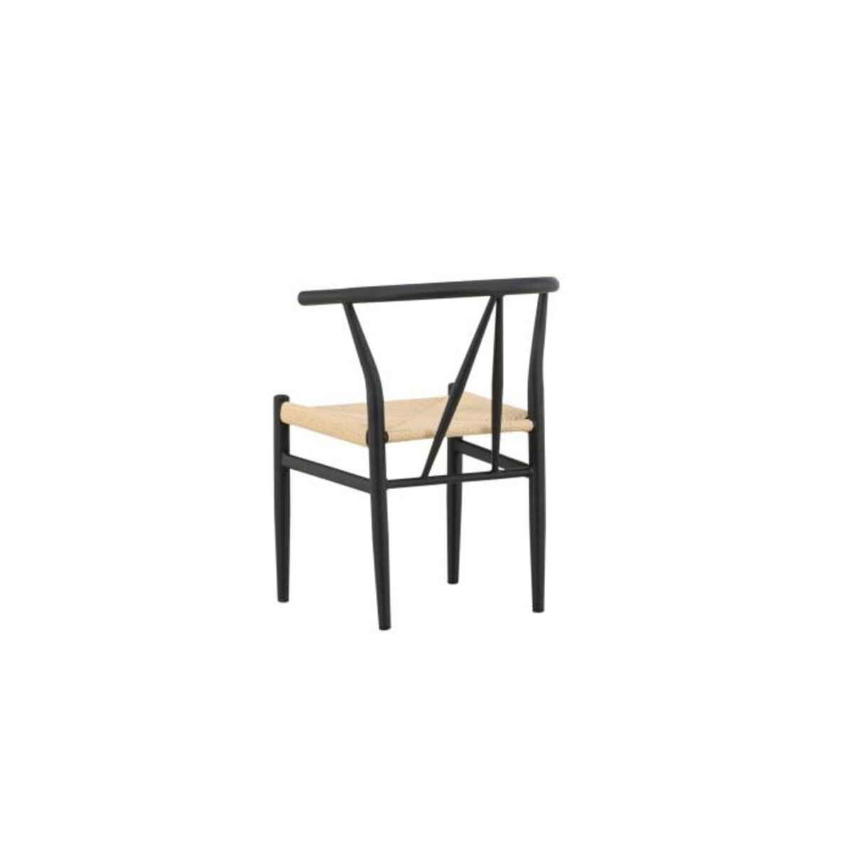 Paris Prix Chaise en Rotin  Alfons  72cm Noir