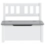 Voir la diapositive 4 : VIDAXL Banc de rangement pour enfants Blanc et gris 60x30x55 cm MDF