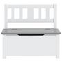 Voir la diapositive 4 : VIDAXL Banc de rangement pour enfants Blanc et gris 60x30x55 cm MDF