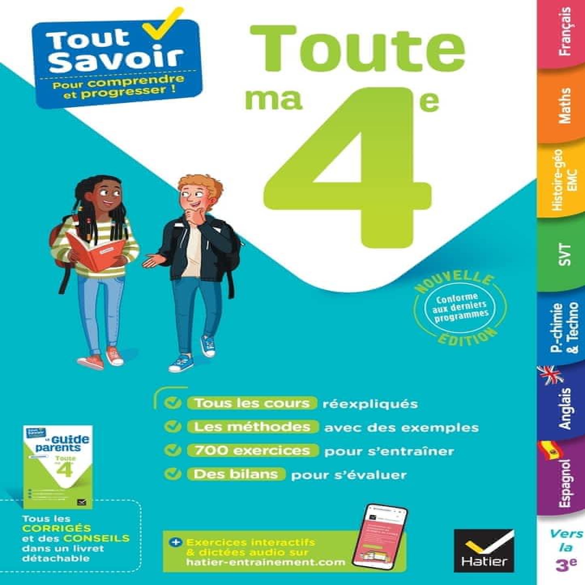 TOUTE MA 4E. AVEC LE GUIDE PARENT DETACHABLE, Plessiet Frédéric