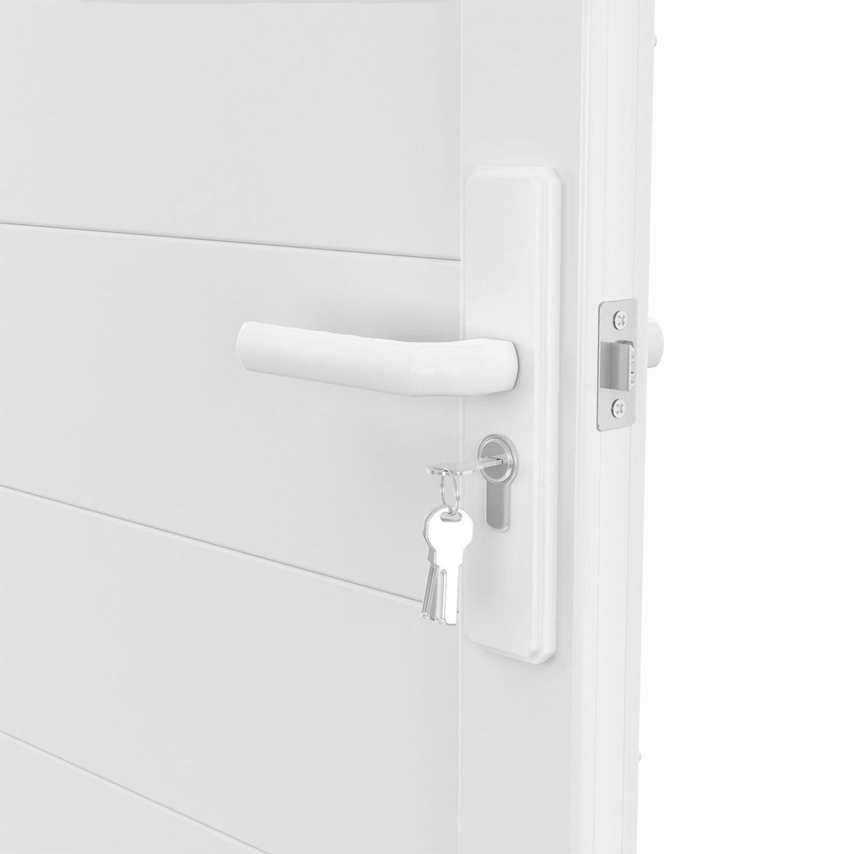 ID MARKET Portillon 100x160 cm en aluminium blanc