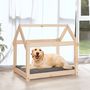Voir la diapositive 3 : VIDAXL Lit pour chien 81x60x70 cm Bois de pin solide