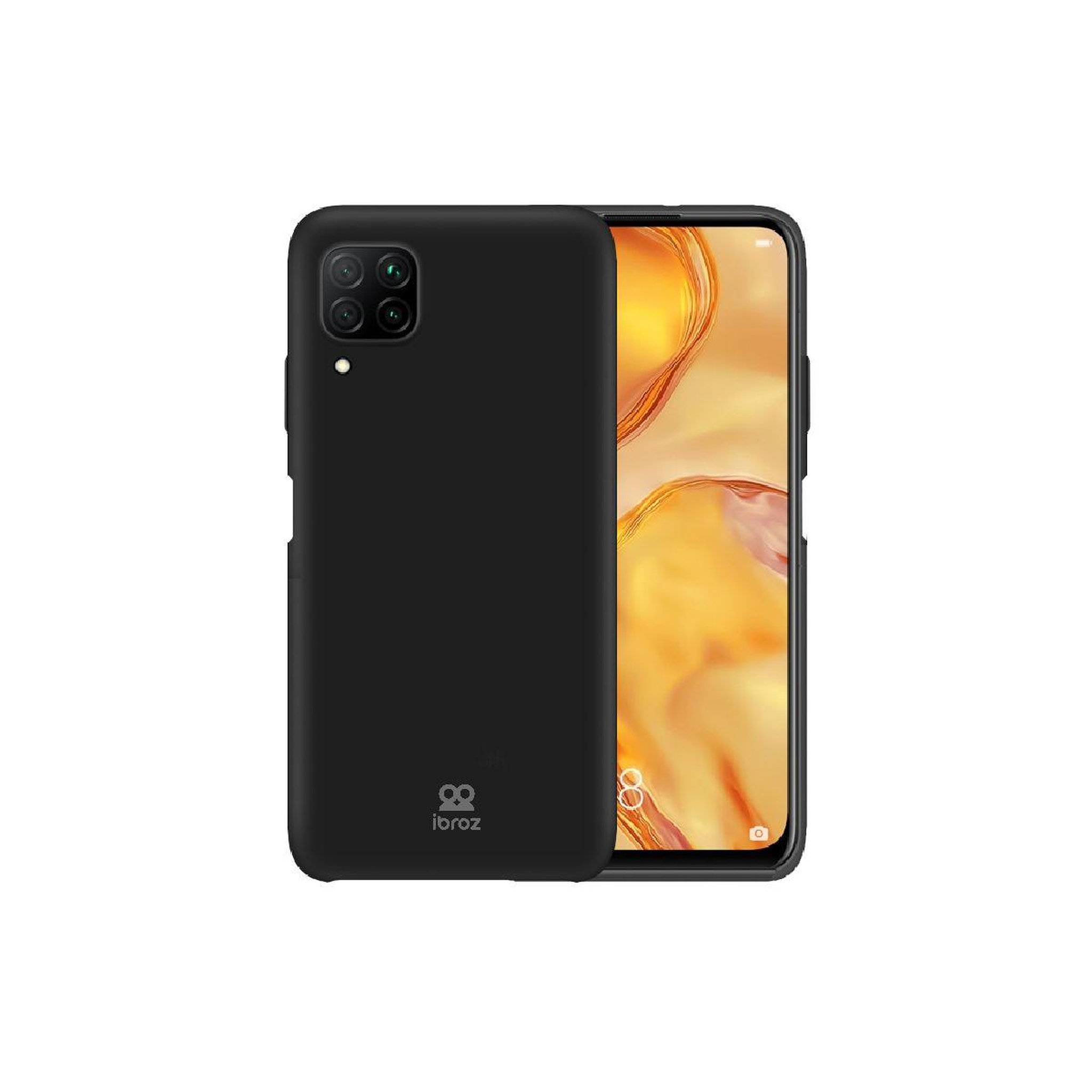 Voir la diapositive 1 : IBROZ Coque Huawei P40 Lite Liquid Silicone noir