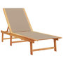 Voir la diapositive 3 : VIDAXL Chaises longues lot de 2 table taupe bois d'acacia et textilene