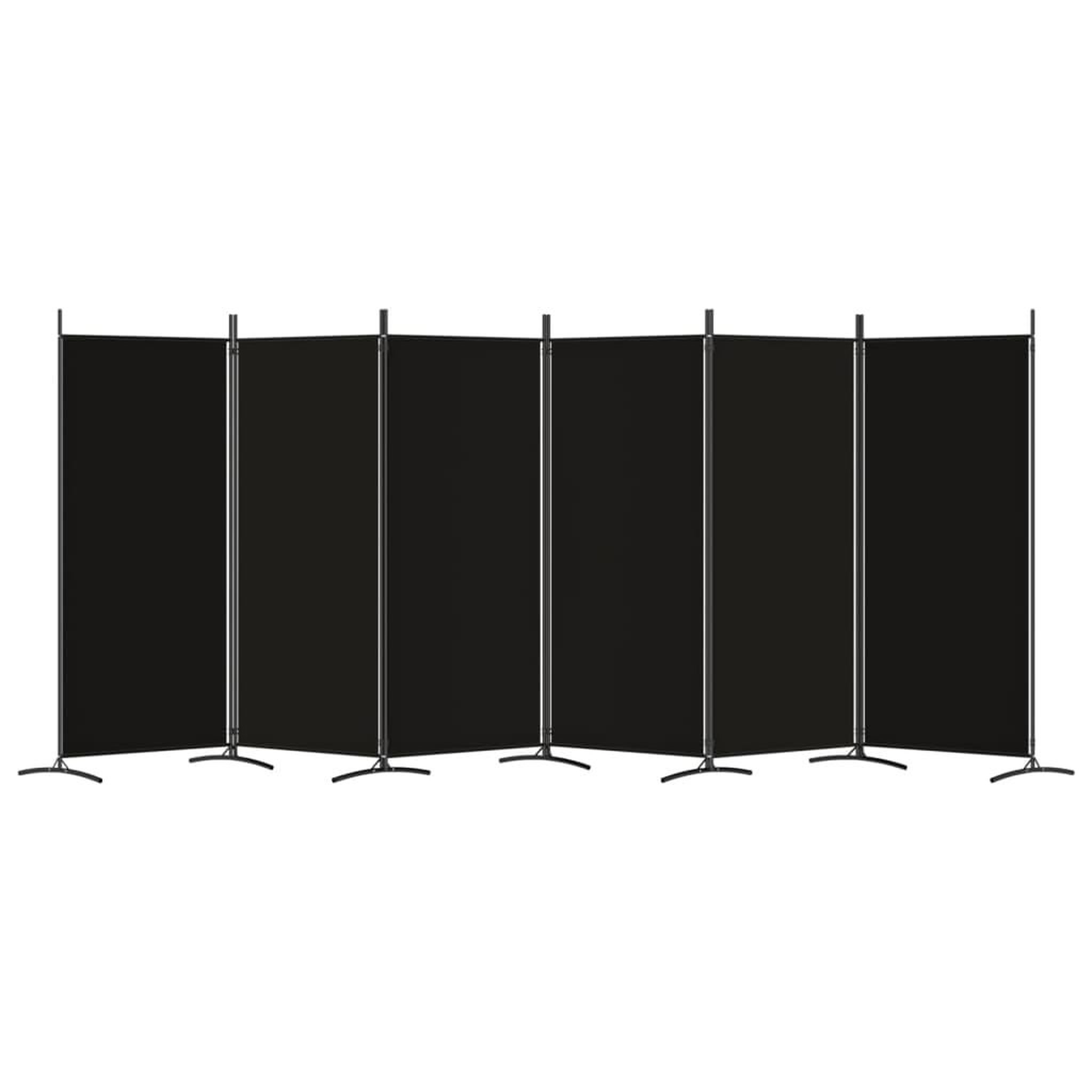 Voir la diapositive 4 : VIDAXL Cloison de separation 6 panneaux Noir 520x180 cm Tissu