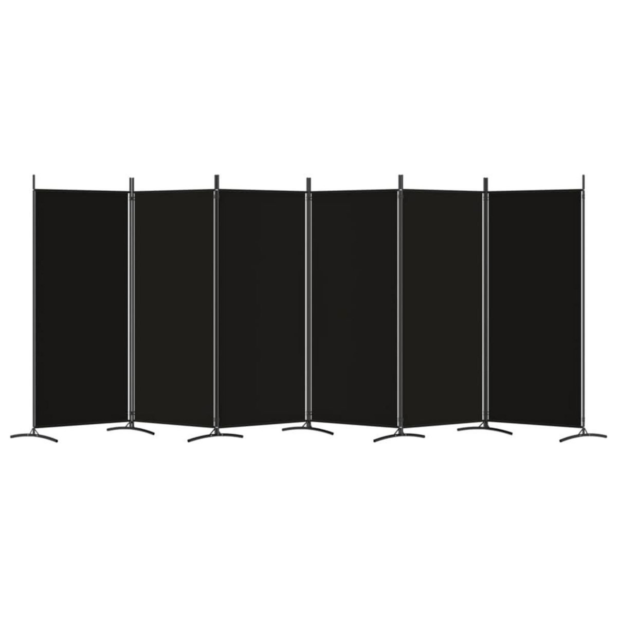 VIDAXL Cloison de separation 6 panneaux Noir 520x180 cm Tissu