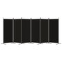 Voir la diapositive 4 : VIDAXL Cloison de separation 6 panneaux Noir 520x180 cm Tissu