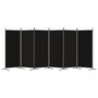 Voir la diapositive 4 : VIDAXL Cloison de separation 6 panneaux Noir 520x180 cm Tissu