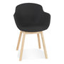 Voir la diapositive 1 : Paris Prix Chaise Design en Tissu  Angie  80cm Noir
