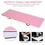 Voir la diapositive 6 : HOMCOM Tapis de gymnastique yoga pilates fitness pliable portable grand confort 180L x 60l x 5H cm revêtement synthétique rose