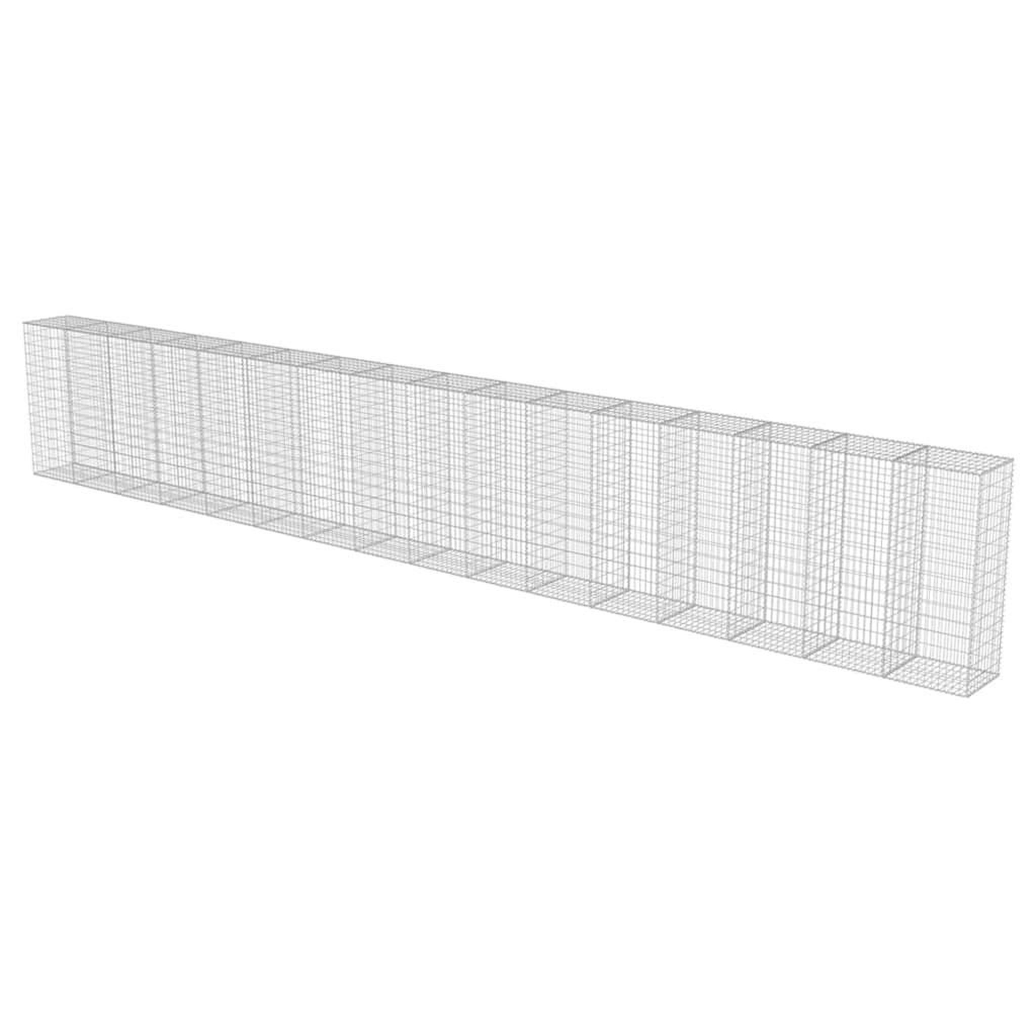 Voir la diapositive 4 : VIDAXL Mur a gabion avec couvercles Acier galvanise 900 x 50 x 150 cm